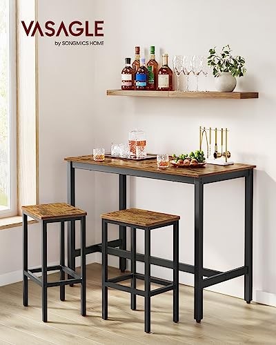 Rustic brown vasagle bar - brown,